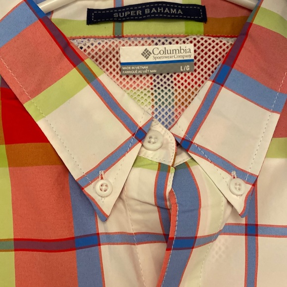 Columbia PFG Super Bahama Large UPF30 Mens Shirt - Picture 3 of 11